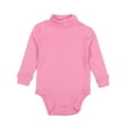 thumbnail image 1 of Leveret Baby Turtleneck Bodysuit Cotton Pink 12 Month, 1 of 2