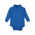 thumbnail image 1 of Leveret Baby Turtleneck Bodysuit Cotton Royal Blue 24 Month, 1 of 2