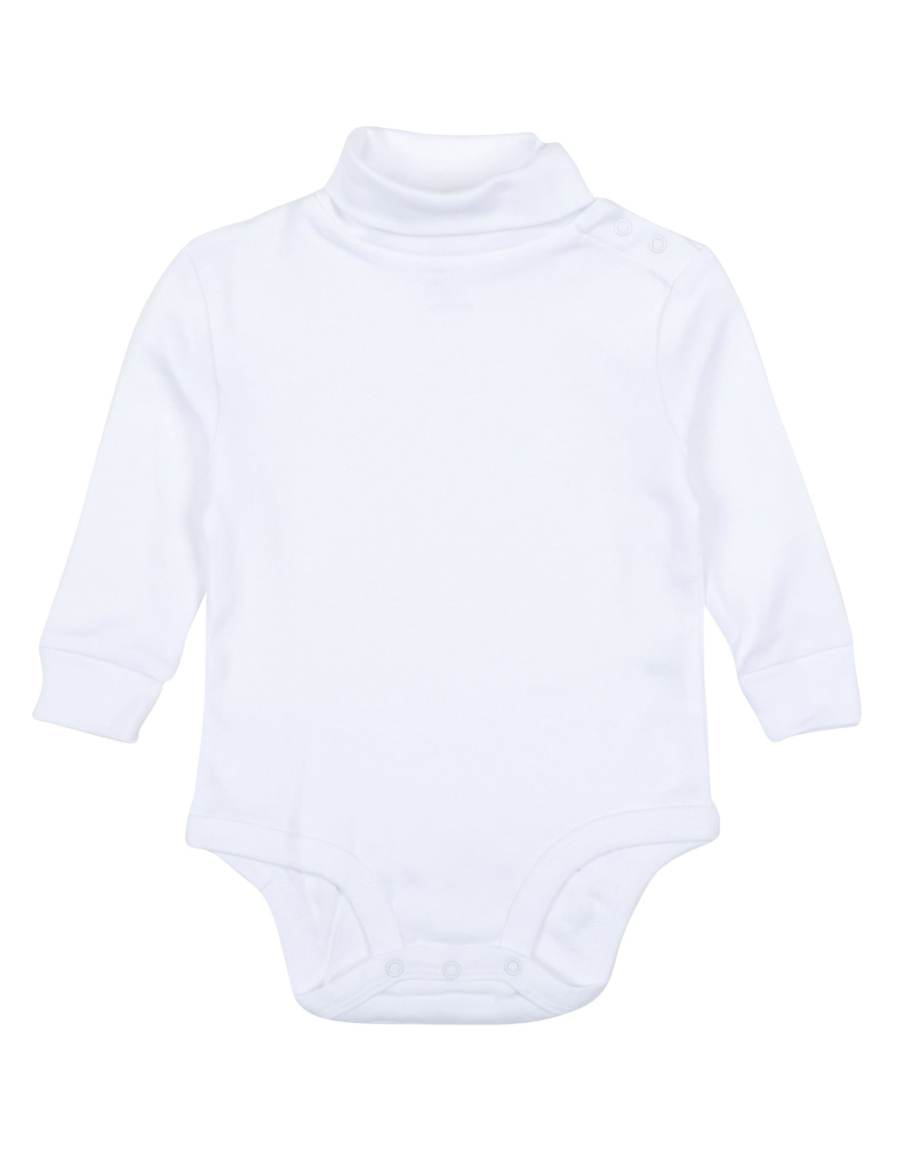 Leveret Baby Turtleneck Bodysuit Cotton White 6 Month Walmart Business Supplies