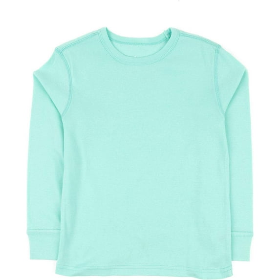 Leveret Boys Girls Kids Long Sleeve 100% Cotton T-Shirt Aqua 10 Years
