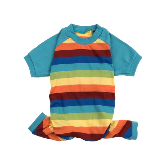 Leveret Dog Cotton Pajama Colorful Boy Stripes XXL