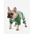 thumbnail image 1 of Leveret Dog Cotton Pajama Green & White Stripes XXL, 1 of 10