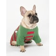 thumbnail image 1 of Leveret Dog Cotton Pajama Red & Green Stripes XXL, 1 of 10