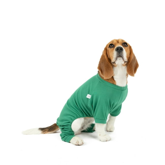 Leveret Dog Cotton Pajama Solid Green XXXL