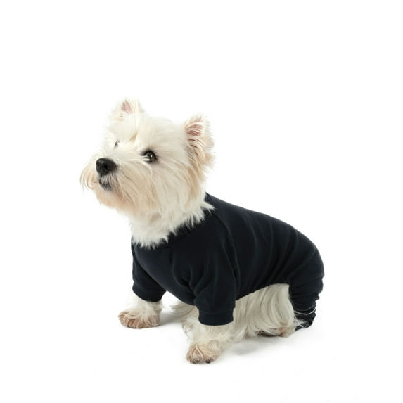 Leveret Dog Cotton Pajama Solid Navy S