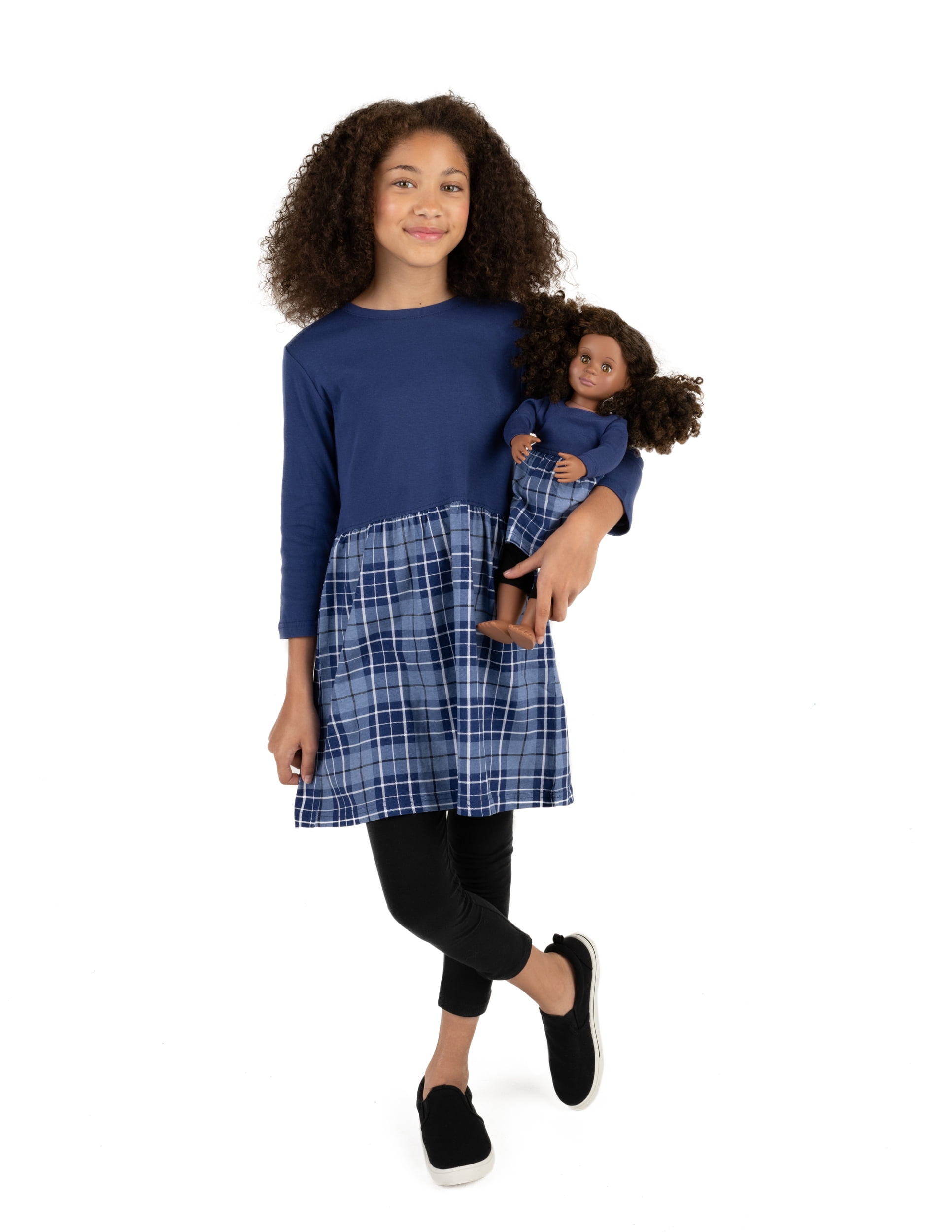 Leveret Girl Skirt Dress Navy Size 6 Year Walmart