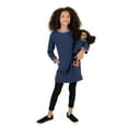 thumbnail image 1 of Leveret Girl Sweat Dress Navy 6 Year, 1 of 3