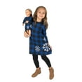 thumbnail image 1 of Leveret Girl and Doll Cotton Dress Snowflake Plaid 10 Year, 1 of 2