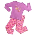 thumbnail image 1 of Leveret Girls 2 Piece Pajama Cotton Top & Fleece Pants (Size 2-14), 1 of 2