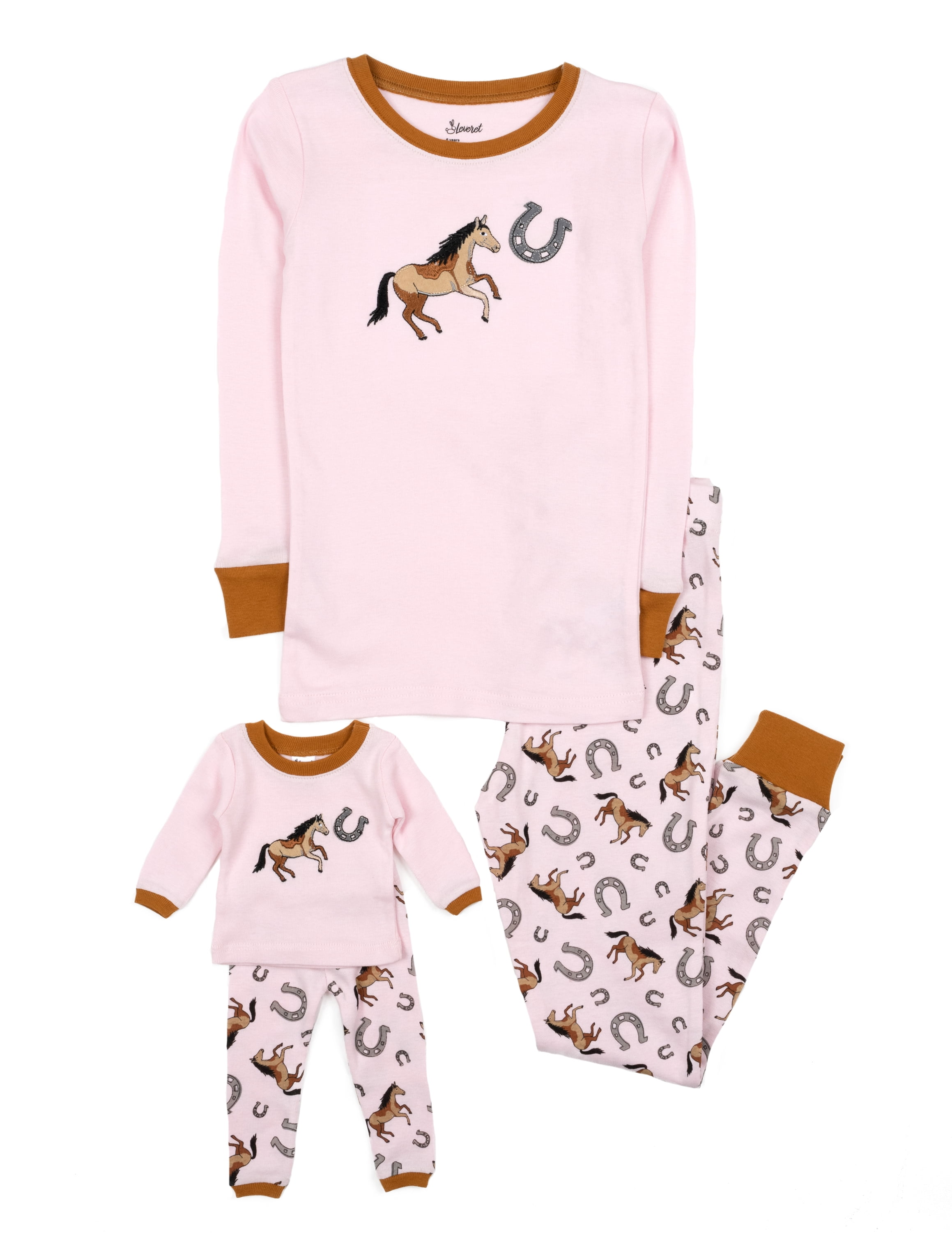 Leveret Girls Doll Pajama 5Y Pink Walmart
