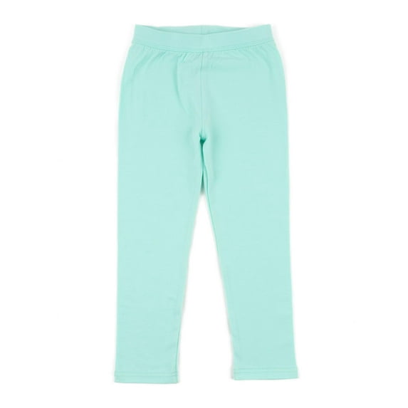Leveret Girls Legging Cotton Ankle Length Kids & Toddler Pants (Toddler-14 Years) Variety of Colors (Aqua, 6 Years)