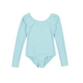 thumbnail image 1 of Leveret Girls Long Sleeve Leotard Classic Solid Color Color: Light Blue Size: MEDIUM, 1 of 2