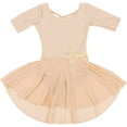 thumbnail image 1 of Leveret Girls Short Sleeve Skirt Leotard Beige Toddler (2-4), 1 of 3