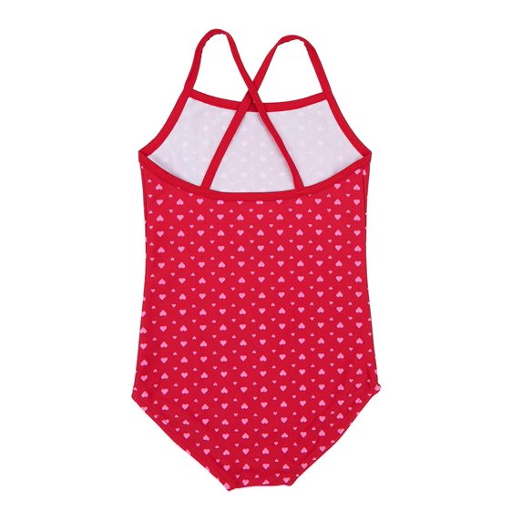 Leveret Kids Baby Boys Girls One Piece Swimsuit UPF 50+ Striped Red/Grey Size 5 Toddler