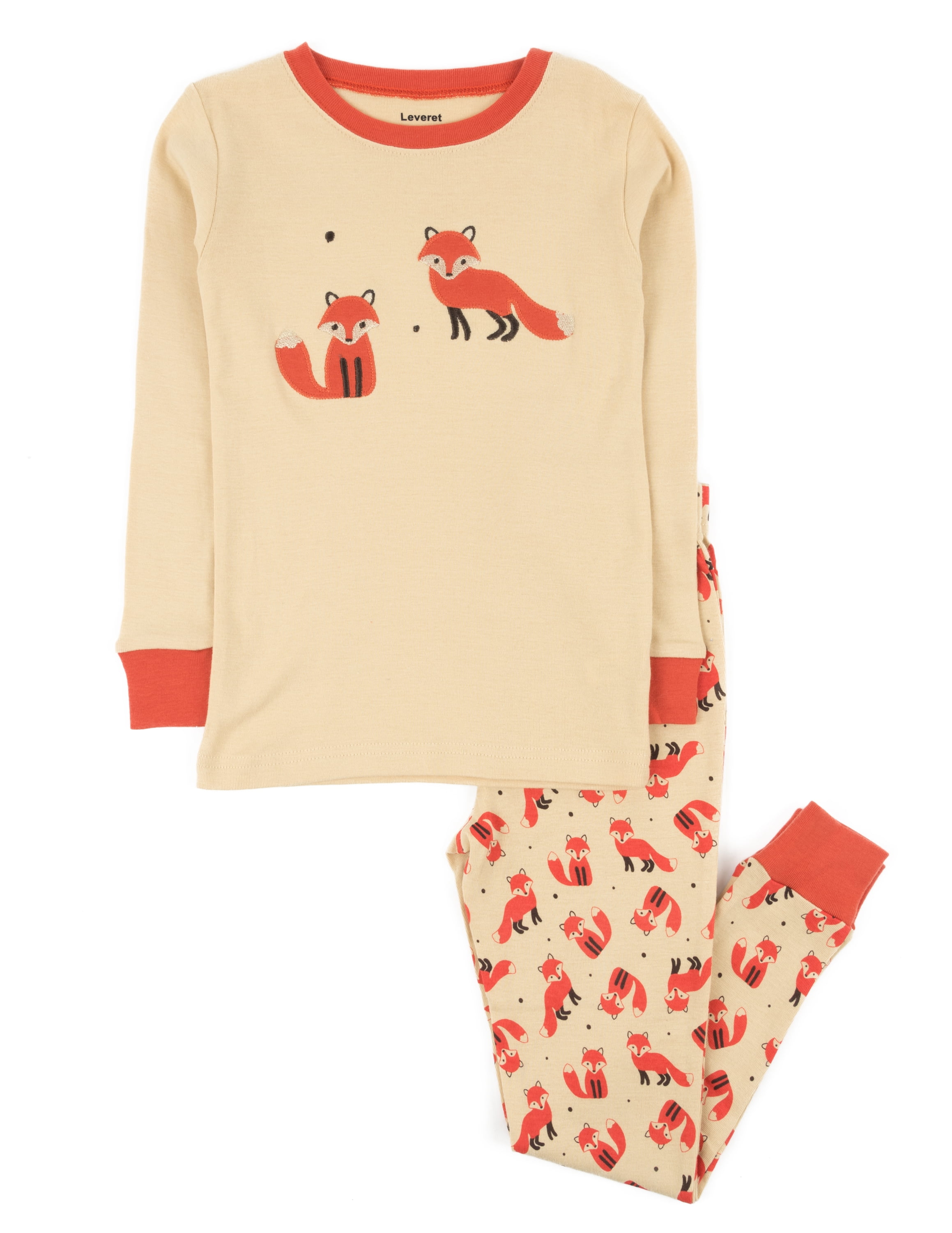 Girls fox pajamas hotsell
