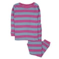 thumbnail image 1 of Leveret Kids Boys Girls Two Piece Cotton Pajamas Purple & Denim Stripes 10 Year, 1 of 4
