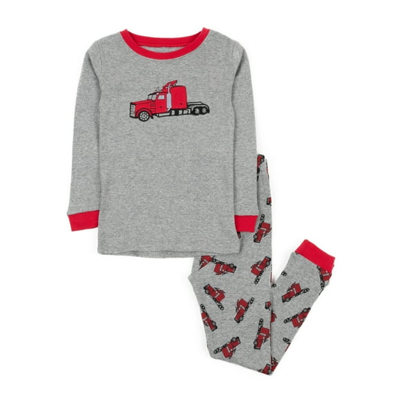 Leveret Kids Boys Girls Two Piece Cotton Pajamas Trailer 6 Year