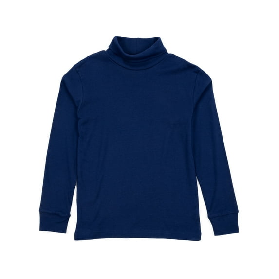 Leveret Kids Cotton Turtleneck True Navy 7 Year