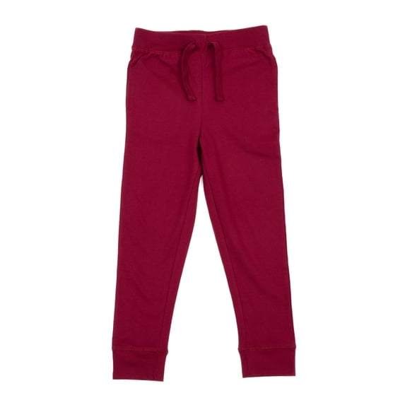 Leveret Kids Drawstring Pants Cotton Maroon 14 Year