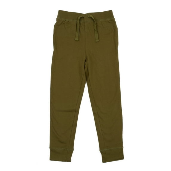 Leveret Kids Drawstring Pants Cotton Olive 14 Year