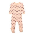 thumbnail image 1 of Leveret Kids Footed Cotton Pajama Rainbow Peach 4 Year, 1 of 3