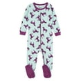 thumbnail image 1 of Leveret Kids Footed Cotton Pajama Unicorn Purple 3-6 Month, 1 of 5
