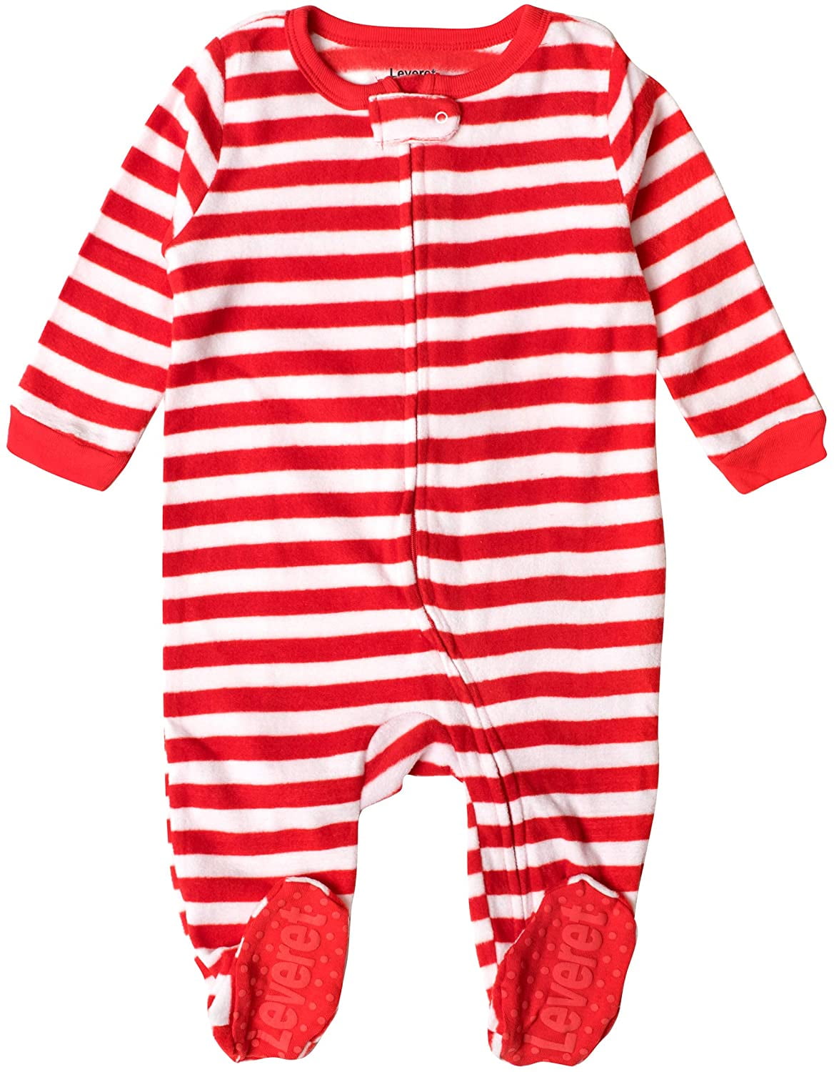 Red and white 2025 striped baby pajamas