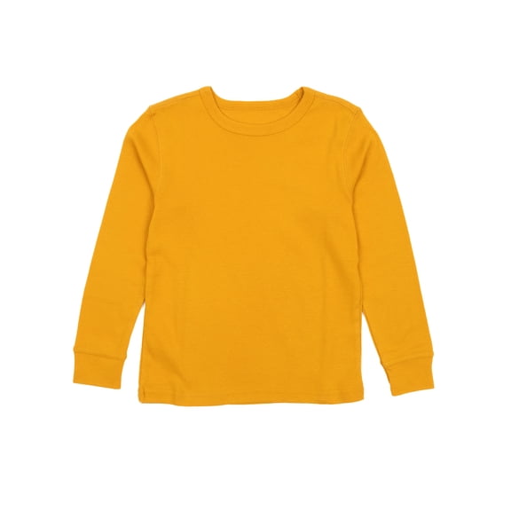 Leveret Kids Long Sleeve Cotton T-Shirt Mustard 3 Year