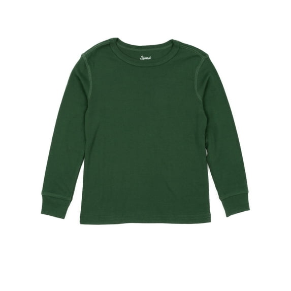 Leveret Kids Long Sleeve Cotton T-Shirt Uniform Green 12 Year