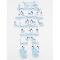 thumbnail image 1 of Leveret Kids Pajamas Baby Boys Girls Footed Pajamas Sleeper 100% Cotton (Penguin, Size 3 Toddler), 1 of 10