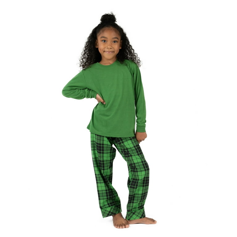 Kids green pajamas hotsell