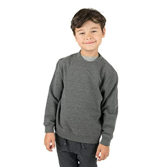 Leveret Kids Toddler Boys Girls Long Sleeve Sweatshirt Dark Grey Size 6 Years