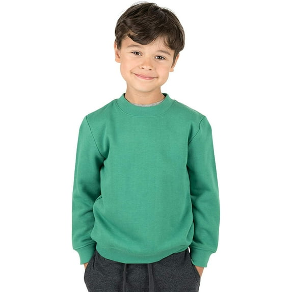 Leveret Kids & Toddler Boys Girls Long Sleeve Sweatshirt Green (Size 12 Years)