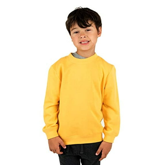 Leveret Kids Toddler Boys Girls Long Sleeve Sweatshirt Yellow Size 5 Years