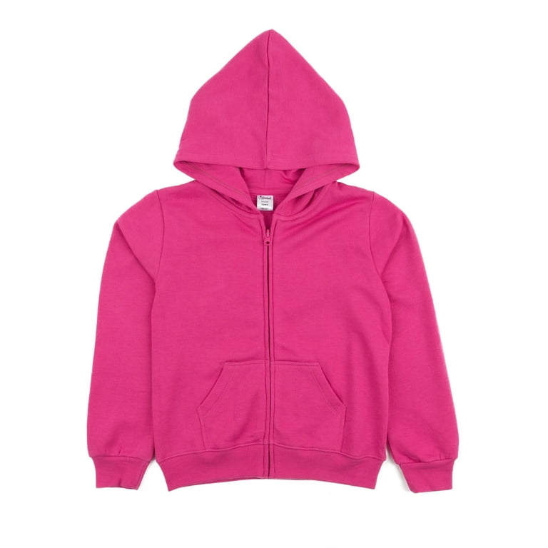 Bright pink sales zip up hoodie