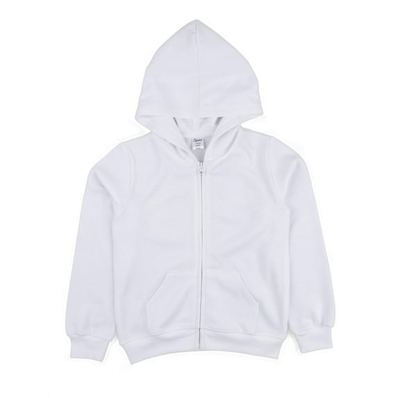 Leveret Kids & Toddler Boys Girls Sweatshirt Hoodie Jacket Variety of Colors (Size 2-14 Years) (White, 14 Years)