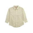 thumbnail image 1 of Leveret Kids & Toddler Boys Long Sleeve Uniform Cotton Dress Shirt Variety of Colors (Size 2-14 Years) (Khaki, 5 Years), 1 of 4