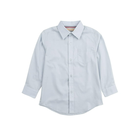 Leveret Kids & Toddler Boys Long Sleeve Uniform Cotton Dress Shirt Variety of Colors (Size 2-14 Years) (Light Blue, 10 Years)