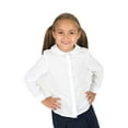 thumbnail image 1 of Leveret Kids & Toddler Girls Long Sleeve Uniform Cotton Dress Shirt White (Size 3 Years), 1 of 4
