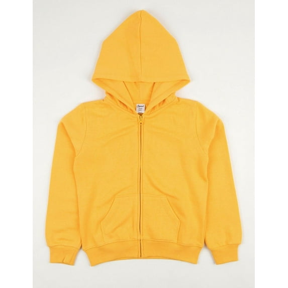 Leveret Kids Zipper Hoodie Cotton Yellow 2 Year