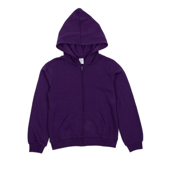 Leveret Kids Zipper Sweat Hoodie Dark Purple 8 Year
