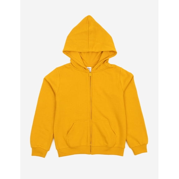 Leveret Kids Zipper Sweat Hoodie Mustard 10 Year