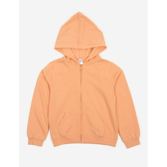 Leveret Kids Zipper Sweat Hoodie (Peach) Light Pink 14 Year