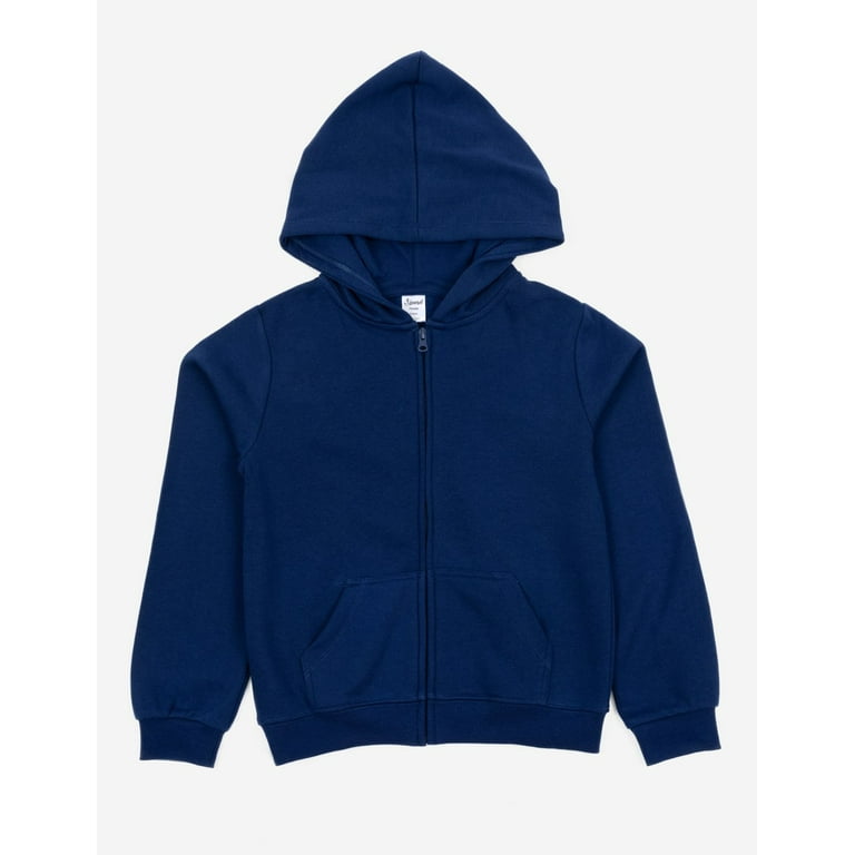 Leveret Kids Zipper Sweat Hoodie True Navy 6 Year