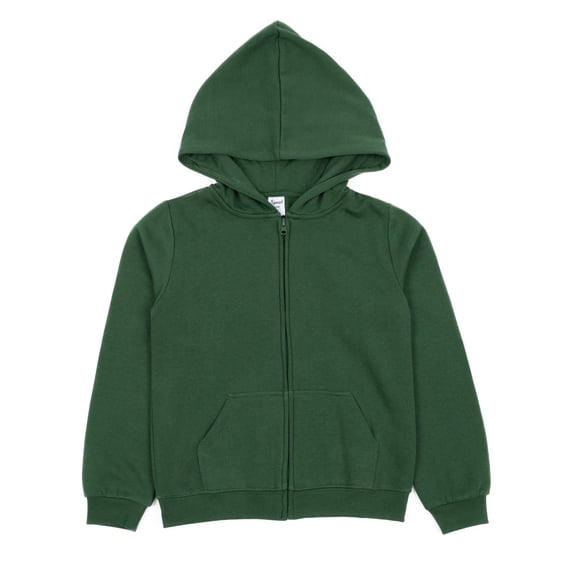 Leveret Kids Zipper Sweat Hoodie Uniform Green 12 Year