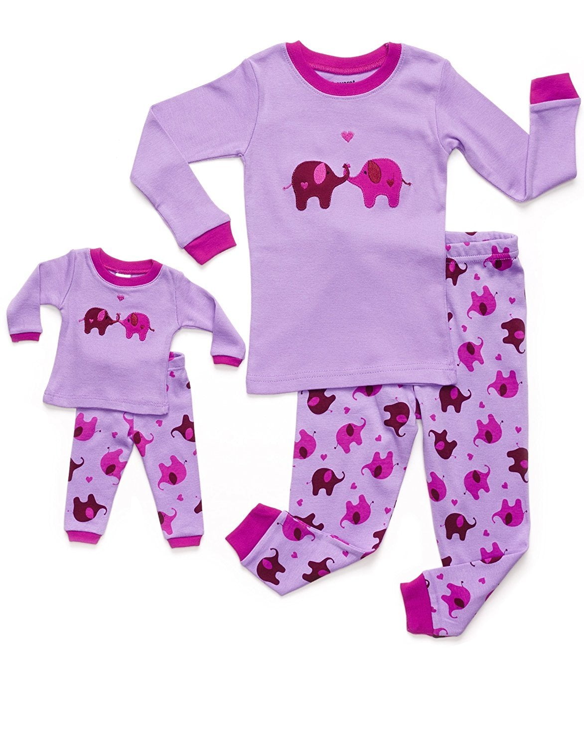 Leveret Little Girls Matching Doll Kid Piece Pajama 100