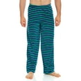 thumbnail image 1 of Leveret Mens Fleece Pants Blue & Green Stripes XS, 1 of 1