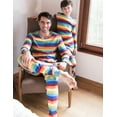 thumbnail image 1 of Leveret Mens Two Piece Cotton Pajamas Colorful Boy Stripes XL, 1 of 1