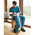 thumbnail image 1 of Leveret Mens Two Piece Cotton Pajamas Moon XL, 1 of 2