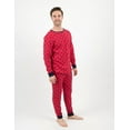 thumbnail image 1 of Leveret Mens Two Piece Cotton Pajamas Navy Hearts M, 1 of 2
